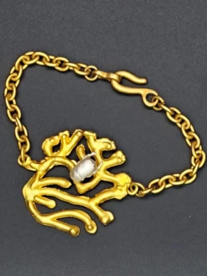Pulsera Tallos Sintéticos Metalizados con Insectos