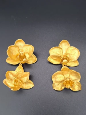 Aretes Orquídeas Phalaenopsis dobles